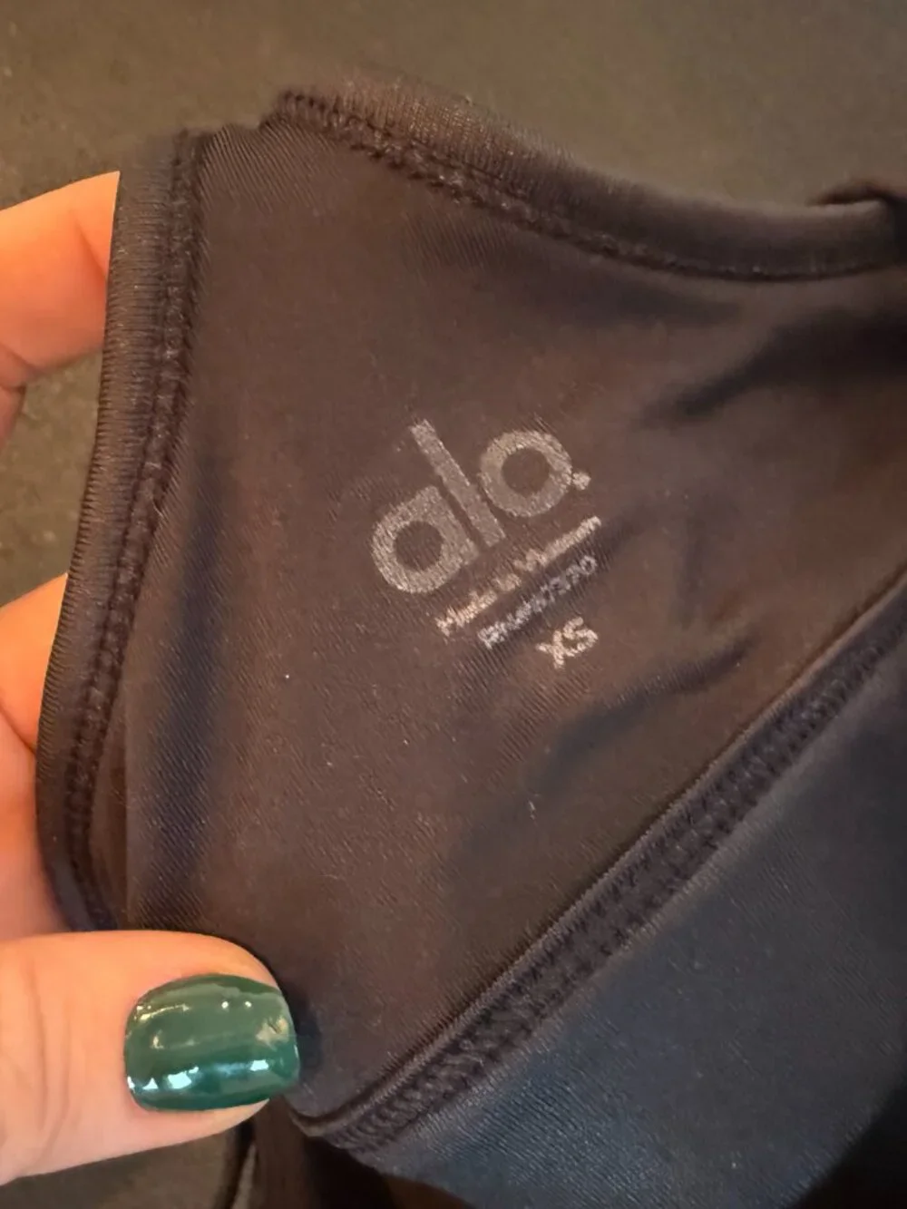 Alo Racerback Sports Bra with Moulded Cups, Wet Look